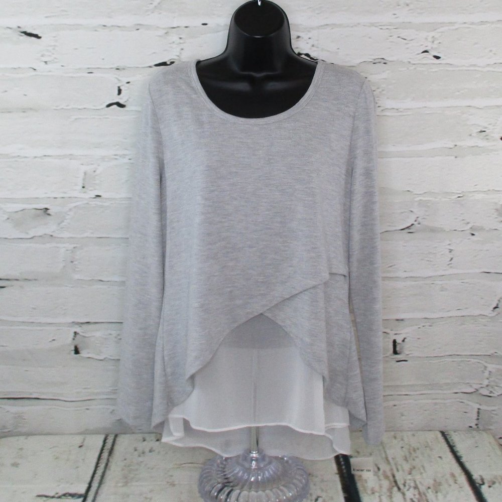 Bar III Layered Look High Low Top